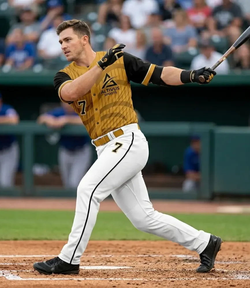 Gold & White Baseball Set