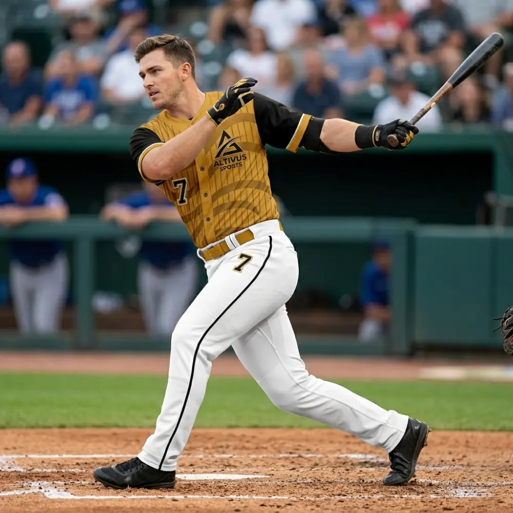Gold & White Baseball Set