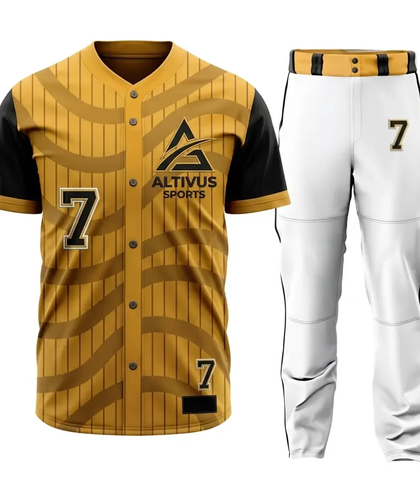 Gold & White Baseball Set