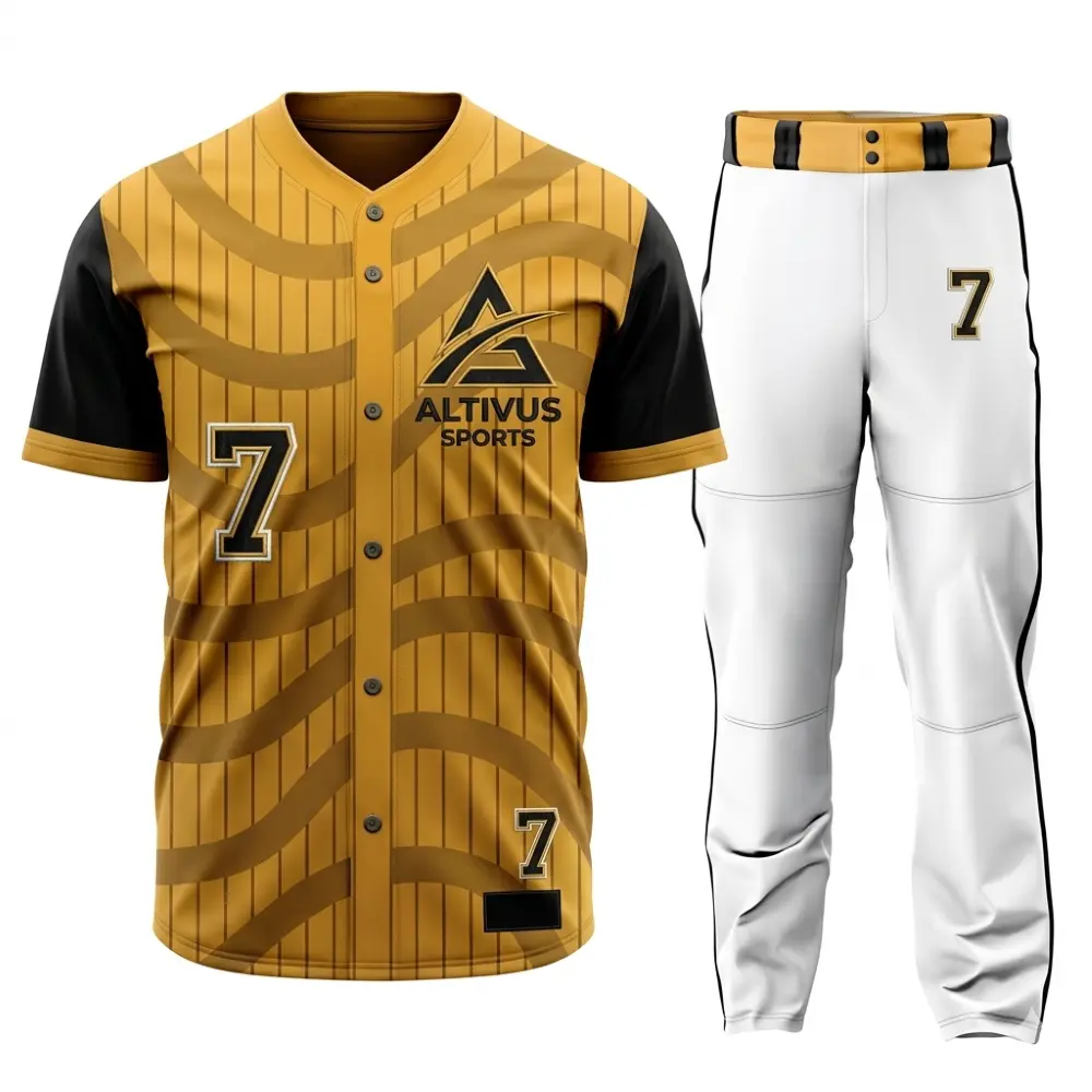 Gold & White Baseball Set